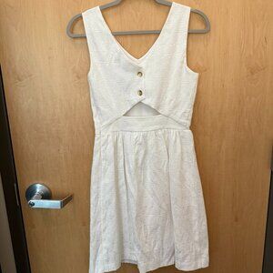 Kensie White Sleeveless Textured Cutout Dress Size XS